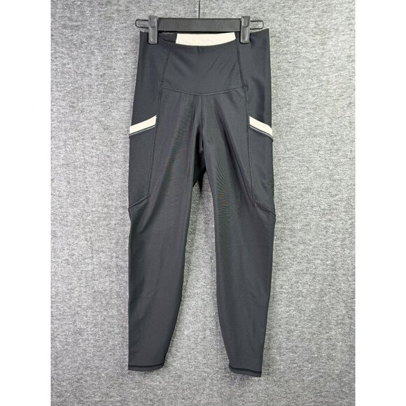 Old Navy Active Powersoft High-Rise 7/8 Ankle Leggings S Black/cream‎ athleisure - Picture 1 of 6